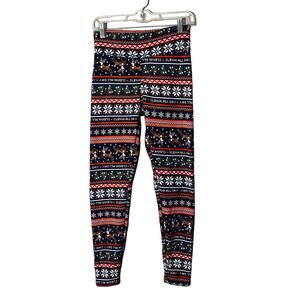 No Boundaries Reindeer Christmas Holiday Loungewear Pajama Pants Women Sz M